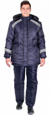 Зимняя куртка Прогресс (тк.Оксфорд) мужская, утепленная, цвет темно синий