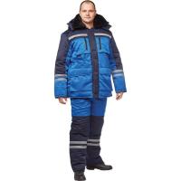 Winter work suit for men z03-KPK with SOP cornflower blue/blue