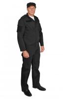 Security guard suit male rip-stop black