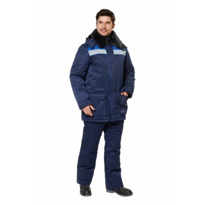 Куртка зимняя рабочая "Прим" темно-синий/василек