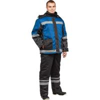 Winter work suit for men Z39-KBR black/cornflower blue