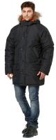 Winter jacket ALASKA for men, insulated (long, black)