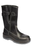 Boots VYATICH insulated with natural fur with a composite toe cap black