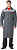 Dressing gown for men "Favorite" light gray/dark gray