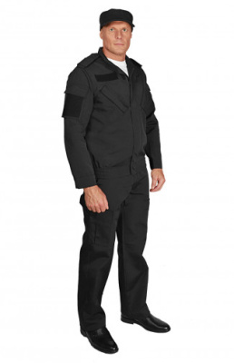 Security guard suit male rip-stop black