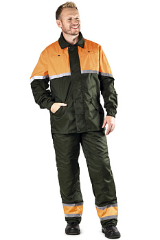 Men's suit for protection against being cut by a chainsaw