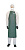 Apron Chemical WPL olive, size 120x97 cm, fabric with PVC coating, square 480 g/sq.m.