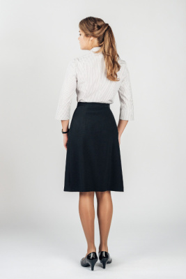 Buttoned wrap skirt
