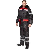 Winter work suit for men z26-KPK with SOP black/red