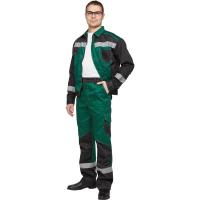Summer work suit for men L21-KBR with SOP green/black